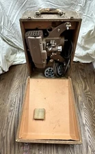 Vintage Ampro Model A8 8mm Film Movie Projector with cord & case WORKING