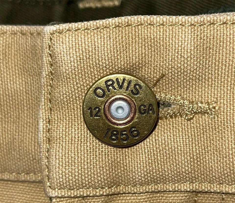Pantalones chinos de trabajo al aire libre Orvis para hombre talla 42 marrón sarga de lona Foto 4 de 4