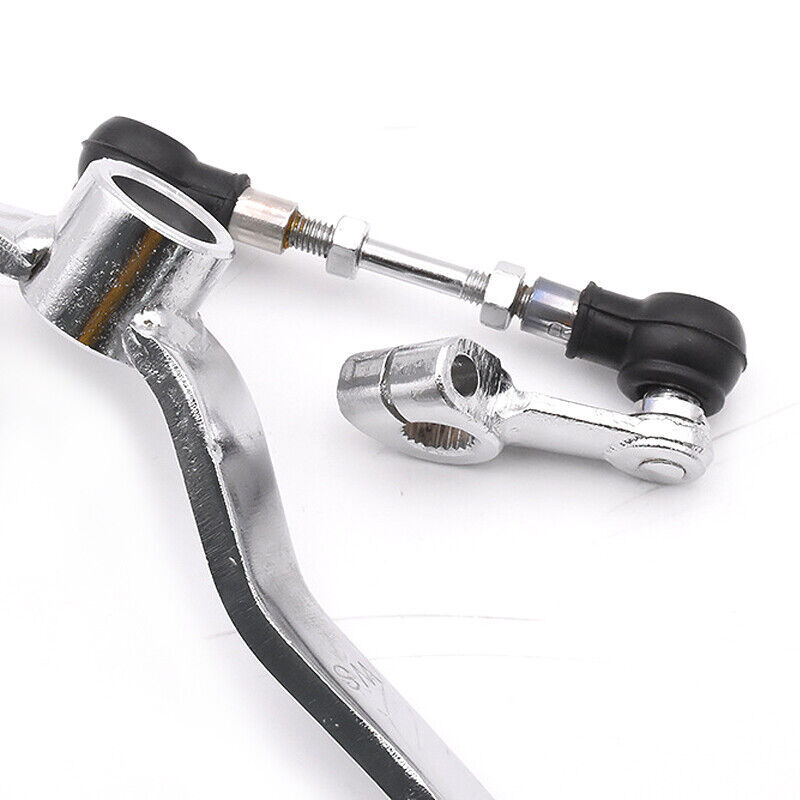 Motorcycle Gear Shift Lever Pedal Assembly – Universal Aluminium Alloy, Silver, Adjustable