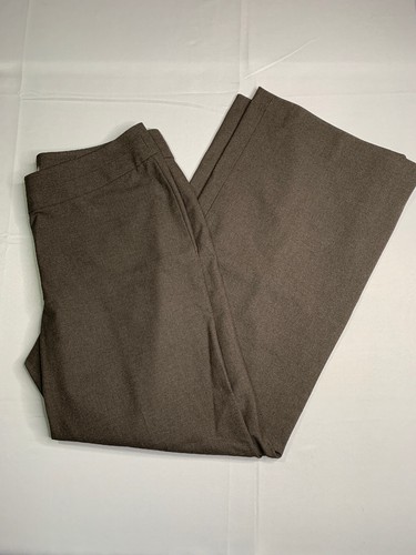 J.Jill Cafe Heath Brown Stretch Dress Slacks Wide Leg12P NWT Measure 34x31 - Picture 3 of 9