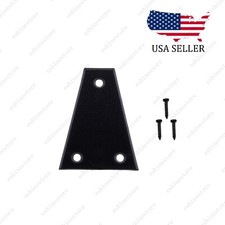 3 Holes Triangle Plastic Guitar Truss Rod Cover Plate in Black with Screws