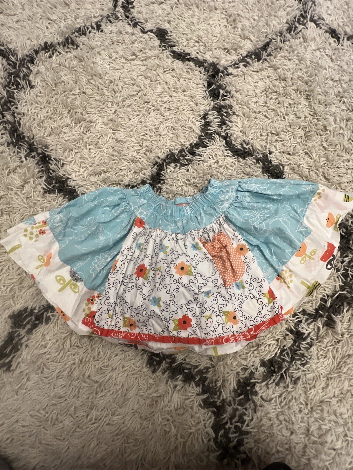 Jelly the Pug Twirly Apron Skirt for Kids Size 6x Adorable Pet Design