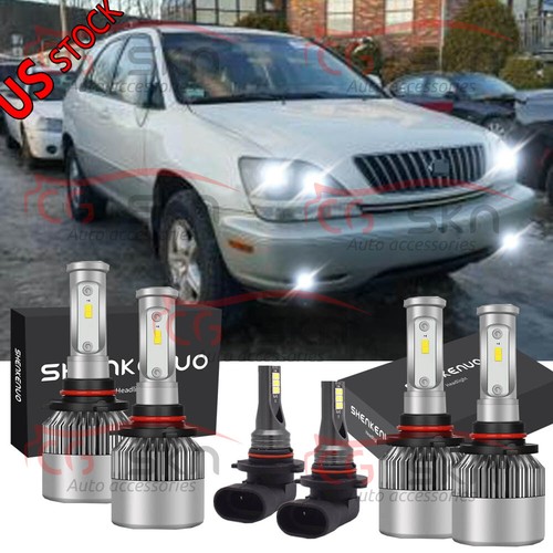 For 19992003 Lexus RX300 6x 6000K LED Headlight Hi/Lo Beam + Fog