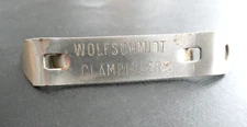 Vintage WOLFSCHMIDT VODKA Beer Bottle Opener Advertising Wolf Schmidt CLAMDIGGER