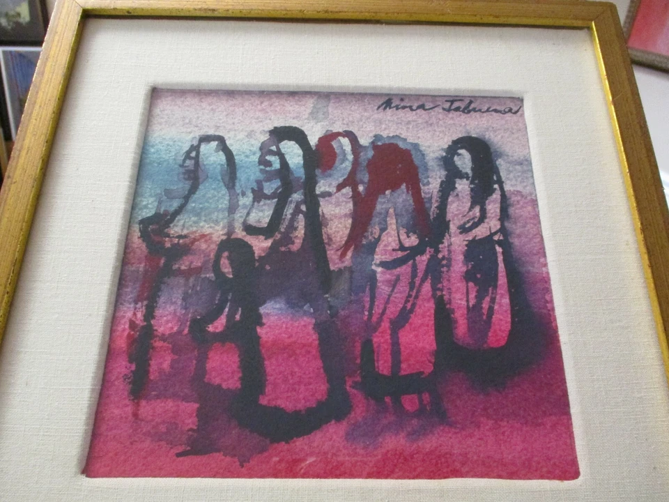 复古表现主义绘画现代主义抽象 Mid CENTURY EXHIBITED TABUENA — 第 3/4 张图片