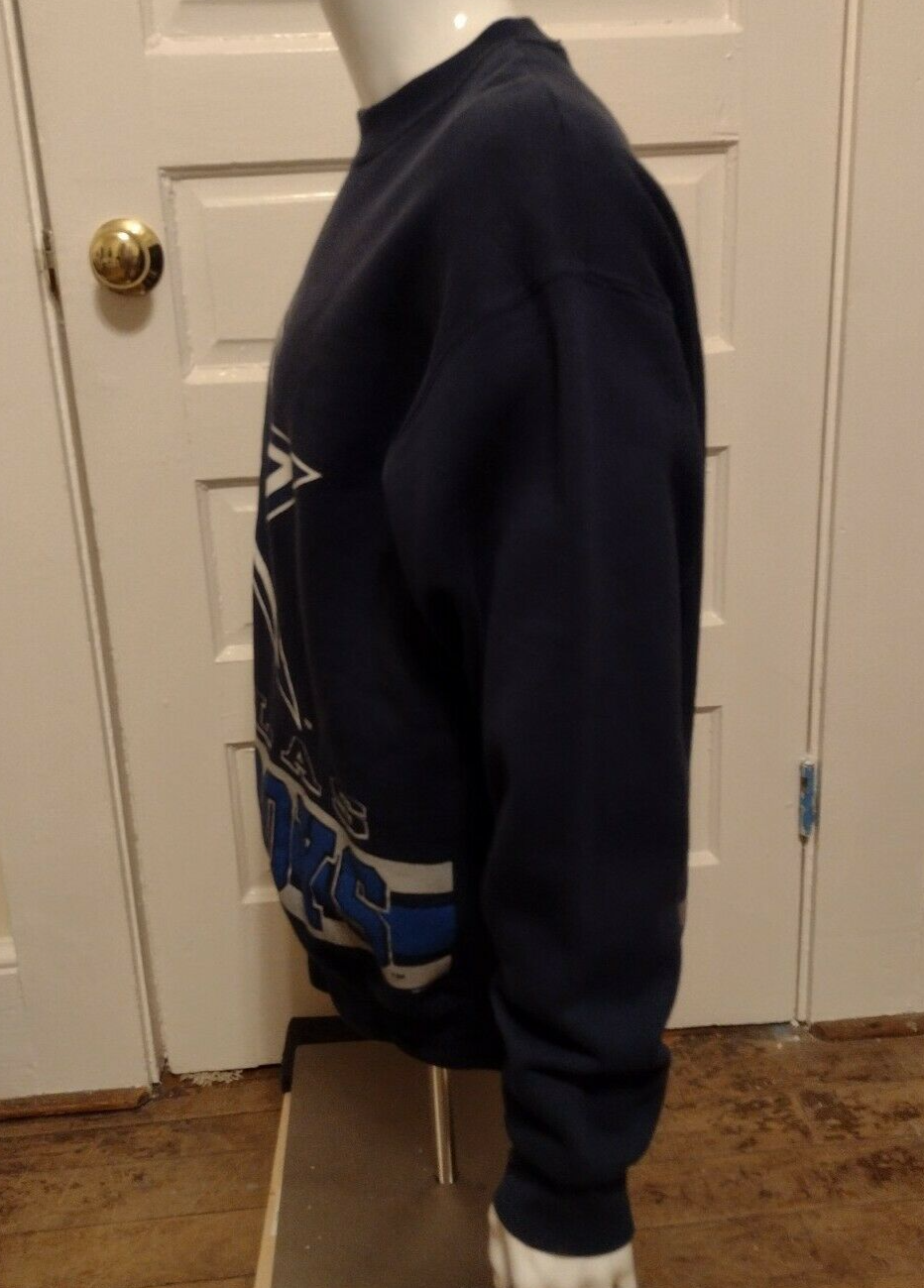 VTG USA Dallas Cowboys Sweatshirt XL Salem Sportswear All Over Print