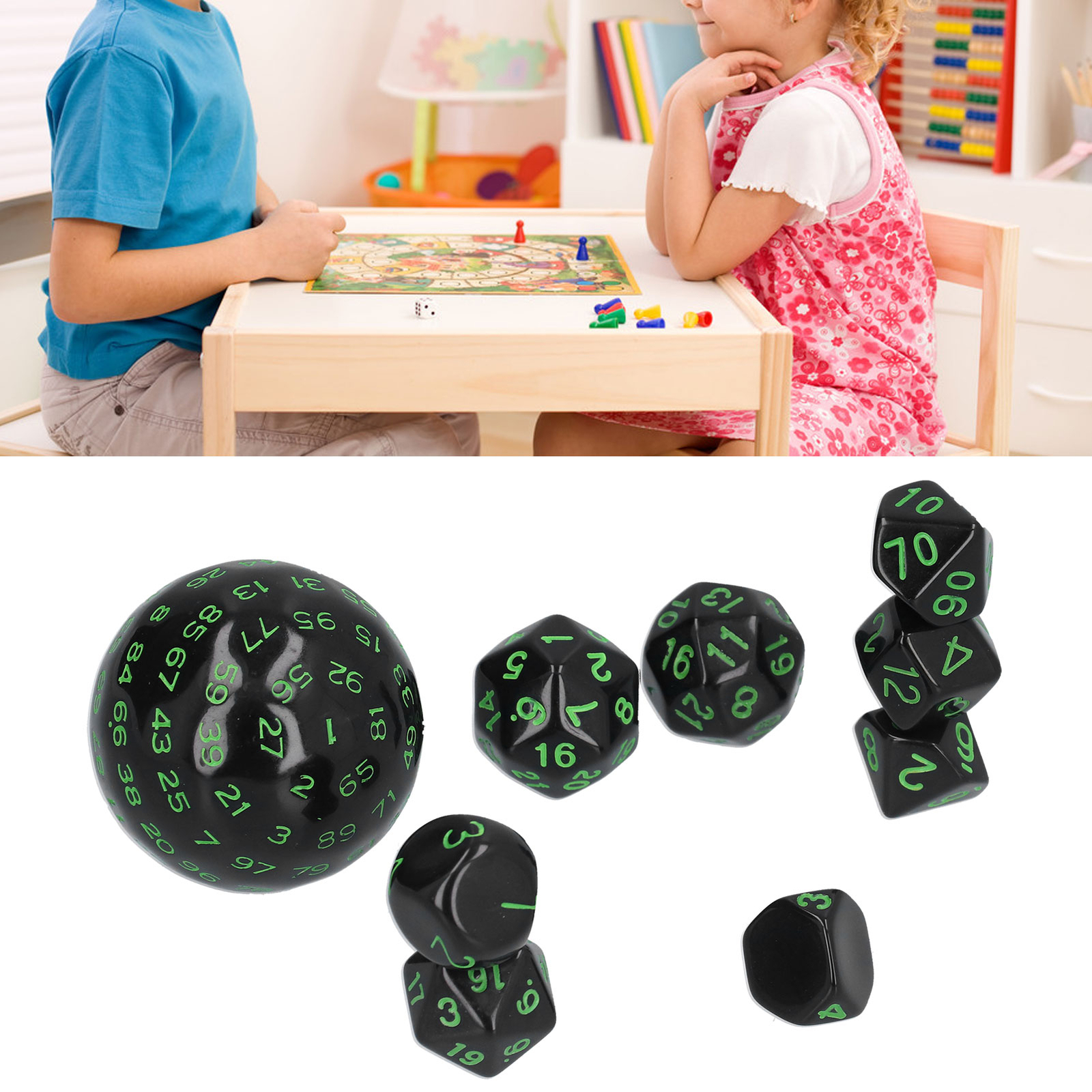 AU 15pcs D3‑D100 Polyhedral Dice Set 3 Sides To 100 Sides Conjuring