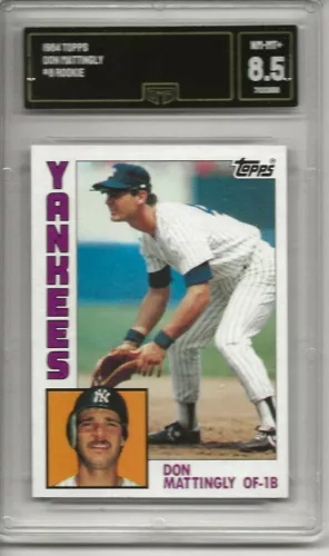 1984 TOPPS DON MATTINGLY ROOKIE/RC #8 (GRADED GMA 8.5 NM-MT+)