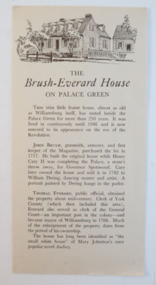 The Brush Everard House on Palace Green Vintage Souvenir Guide Travel
