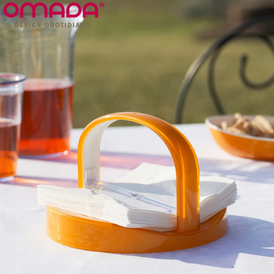 Portatovaglioli in Plastica Colorato, Pratico con Aletta Antivento, Omada Design - Immagine 3 di 4