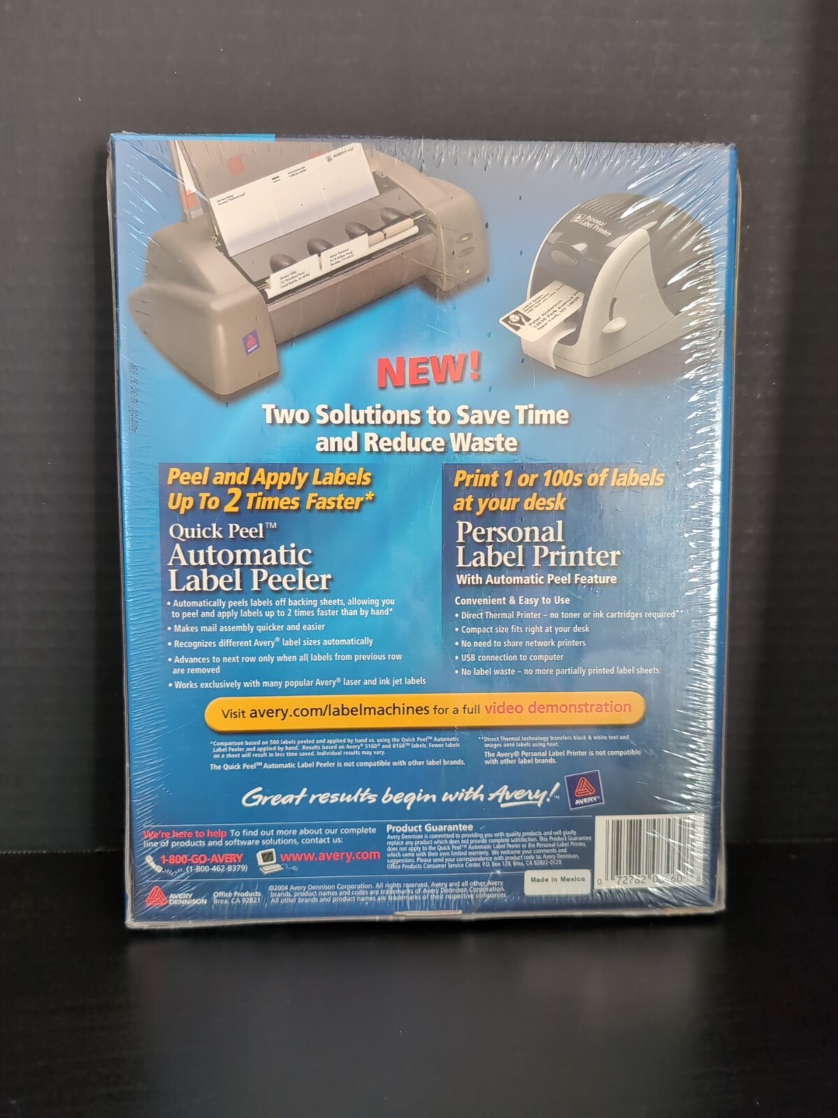 Avery Easy Peel Mailing Address Labels Inkjet 1 x 2 5/8 White 3000 Box 8460