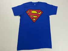 DC Comics Superman Graphic T-Shirt Men's Size Medium Royal Blue S-Shield Tee