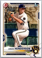 2021 Bowman Draft 1st Bowman Logan Henderson #BD-114 Milwaukee Brewers