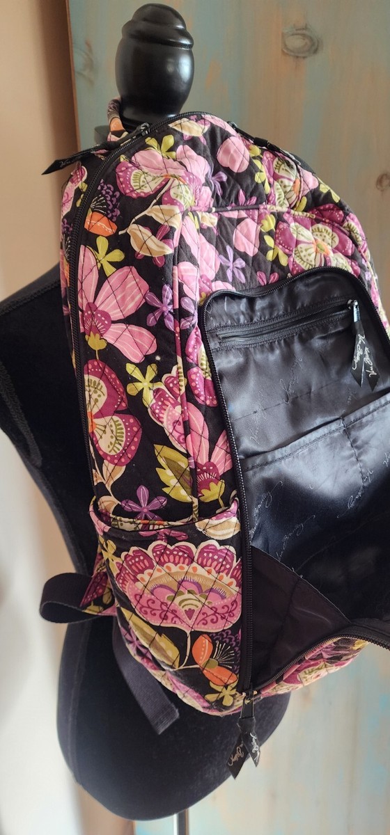 Vera Bradley Backpack Large Travel Laptop Floral Quilted Bag 