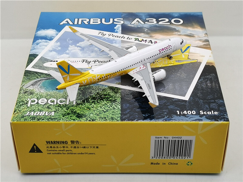 Phoenix Peach Airlines Airbus A320 JA08VA 1:400 DIECAST Phoenix Peach Airlines Airbus A320 JA08VA 1:400 DIECAST