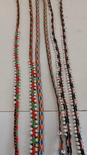 Set of 3 Woven Wool Ties Decorated with Multicolor Beads - Video 1 of 1