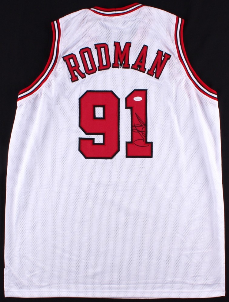 Dennis Rodman Signed Chicago Bulls Jersey / 5xNBA Champio