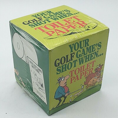Vintage Golf Cartoon Toilet Paper ~ ''Your Golf Game's Shot When'' Jokes Gag Gifts