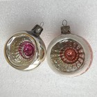 3 Antique Vintage USSR Glass Christmas Tree Ornaments Xmas Decorations Lanterns