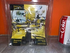 Unopened HELPING HANDS Magnifier MAGNIFYING GLASS in Package HARBOR FREIGHT