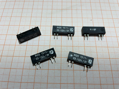5 Stück RGS 13/1 03/024/01 SIL-Relais Reed-Relais TGL 42699 24V DDR RFT #AS-N02
