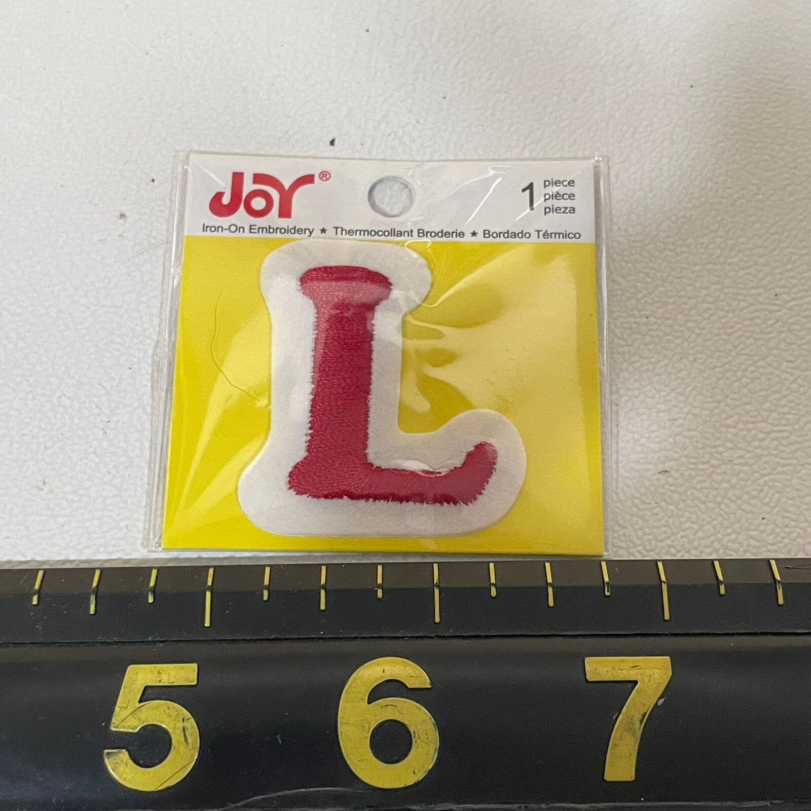 Letter L Path Small 1.5” Letter Initial L Patch (Red On White “L”) M010 | eBay