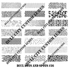 Fishing lure mylar reusable airbrush stencils custom painting scales Stencil 36