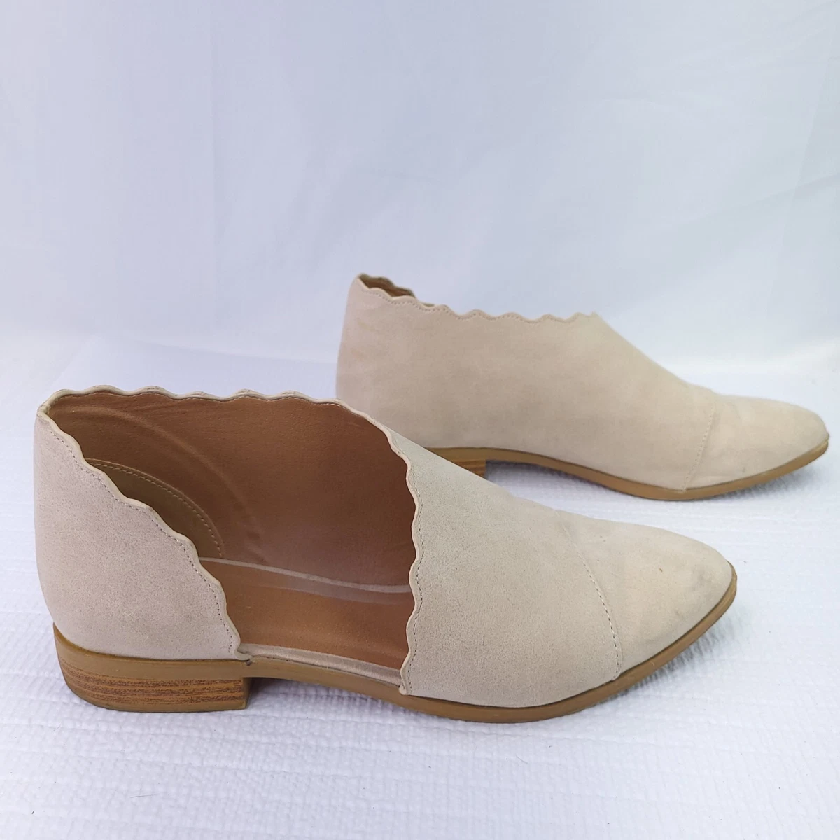 Qupid Wrap Style Booties Open Side Taupe Ankle Boots Shoes Womens