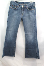Lucky Brand Y2K Dungarees Jeans by Gene Montesano size 4 Blue Bell Bottoms