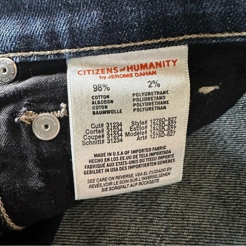 Citizens Of Humanity Jeans Pant Straight Leg Blue Denim Ava Low Rise Designer 27 - Picture 7 of 7