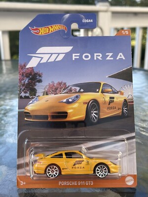  2023 Hot Wheels Forza Porsche 911 GT3 Orange Car 1/5 Diecast Mattel NEW