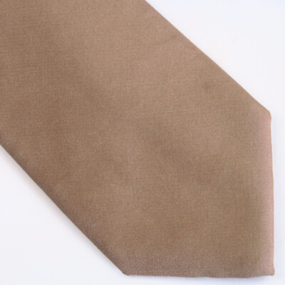 Benchmark Vintage Taupe Beige Solid Monochrome Skinny Mens Tie 56'' x 3'' Preppy