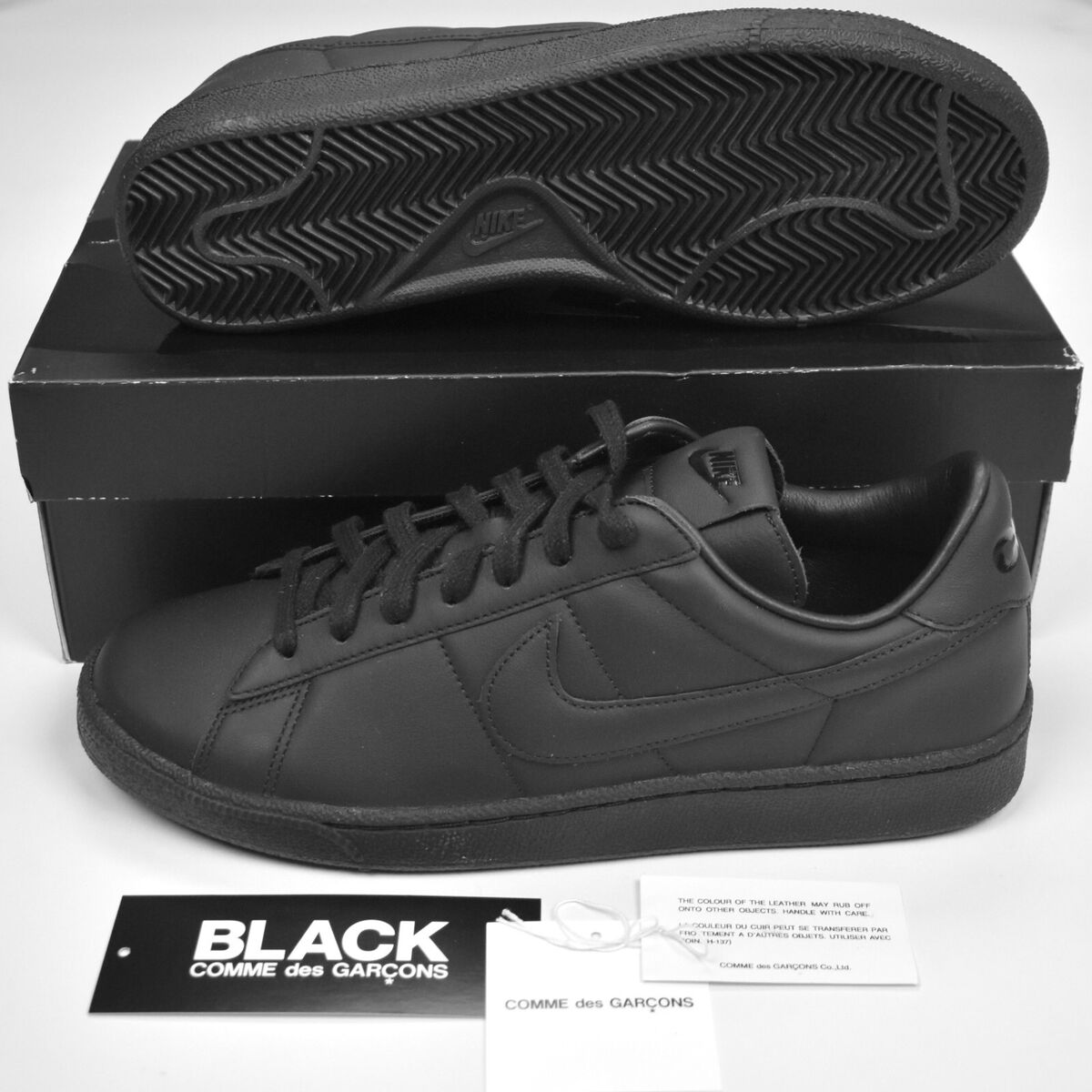 Size 10 - Nike BLACK Comme des Garçons x Tennis Classic Size 10 - Nike BLACK Comme des Garçons x Tennis Classic
