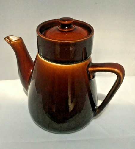 Vintage Stoneware Faiencerie de Thulin Belgium Tellurite Cafetiere - Picture 2 of 12