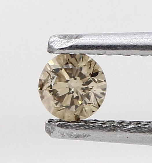 0.12 CARAT ROUND SHAPE DIAMOND BROWN COLOR BRILLIANTCUT NATURAL DIAMOND - Image 2 of 4
