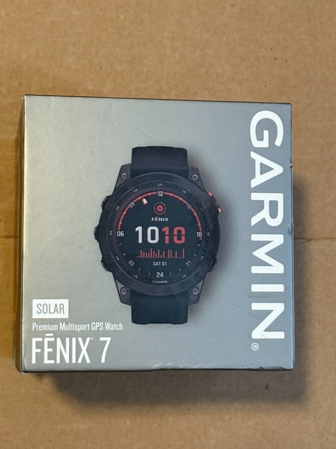 Garmin fēnix 7 Solar GPS Watch 47 Slate Gray/Black BNIB SEALED