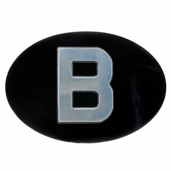 Jepson B (Belgium/Belgie) Country ID Plate for Classic Car BLACK & SILVER