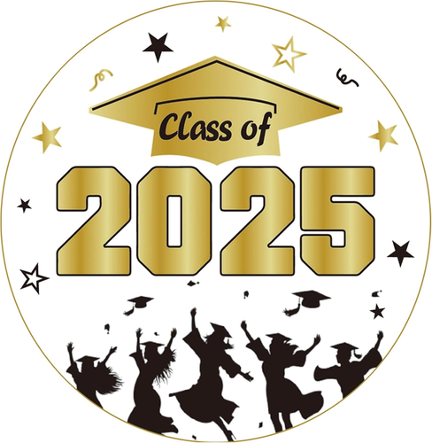 Graduation Stickers 60Pcs Class of 2025 Congrats Graduations Labels 2 Inch round