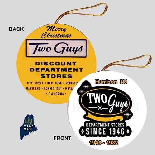 TWO GUYS Discount Department Store Collectible Logo Vintage Ornament