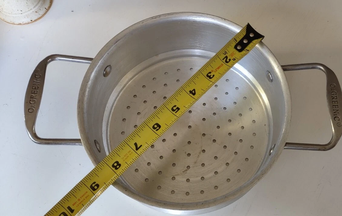 8.5" Orgreenic Strainer Steamer Insert pot Aluminum with handles