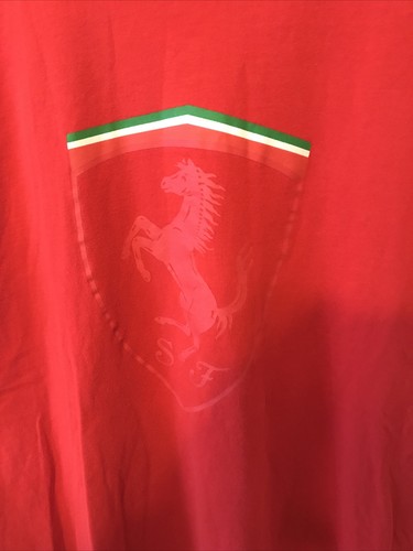 Camiseta FERRARI Roja Manga Corta Cuello Redondo Talla M Verano Coches Hombres - Imagen 2 de 12