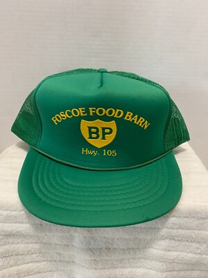 Vintage BP Mesh Snap Back Truckers Hat Foscoe Food Barn Hwy 105 Foscoe NC