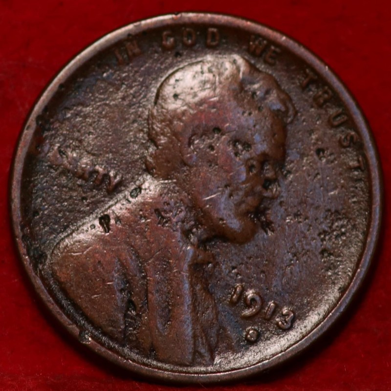1913-S San Francisco Mint Copper Lincoln Wheat Cent