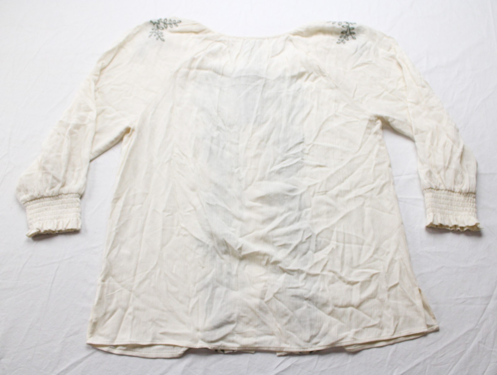 Daniel Rainn Women's Jianna Embroidered Blouse BL1 Off-White Medium NWT