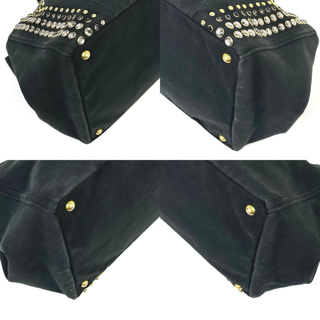 Prada Canapa 2Way Tote Shoulder Bag Canvas Beige Vintage Authentic thumbnail 6