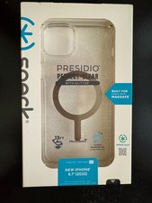 Speck Presidio Perfect-Clear with Gold Glitter Case for iPhone 14Plus/15 Plus