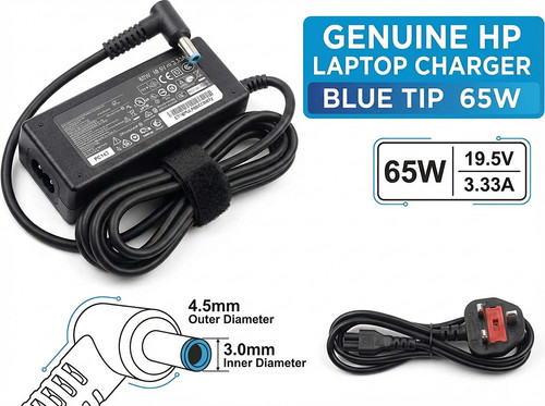 Original HP Blue Tip 65W Laptop Ladegerät Original für HP EliteBook ProBook