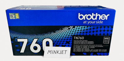 Genuine Brother TN760 Black Toner Cartridge TN-760 High Yield 3000 Pages Sealed