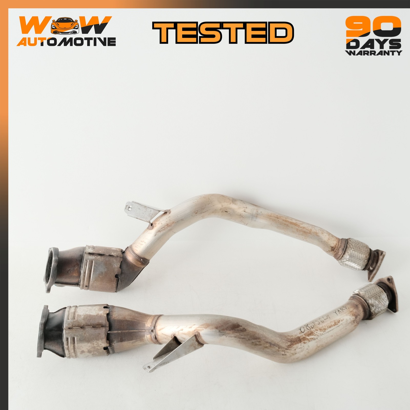04-17 BENTLEY CONTINENTAL FLYING SPUR GTC LEFT RIGHT EXHAUST DOWNPIPE SET OEM