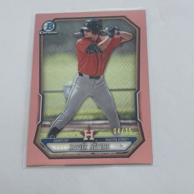 2026 BOWMAN CHROME XAVIER NEYENS BCP-133 CHROME ROSE GOLD 04/15 SSP ASTROS  